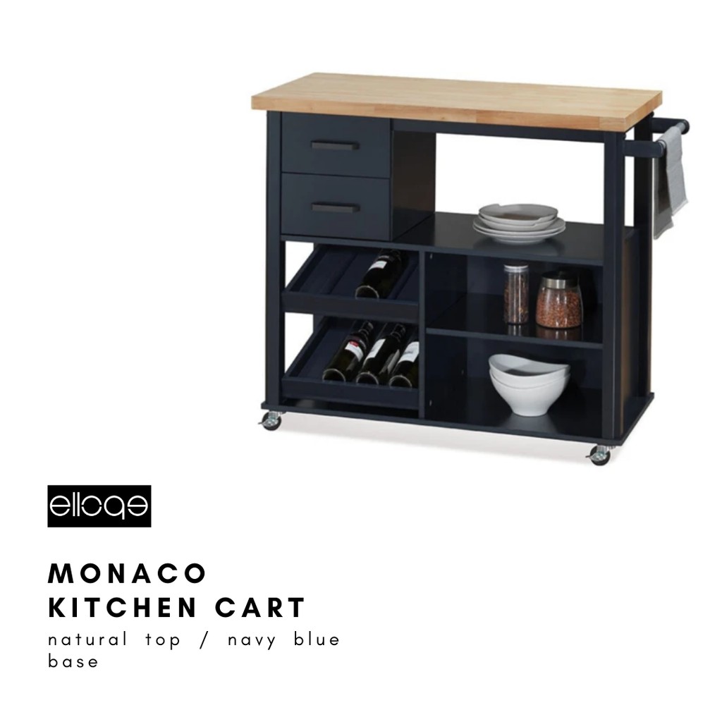 Monaco Kitchen Cart Kitchen Portable Island Kitchen Trolly Island Shopee Malaysia