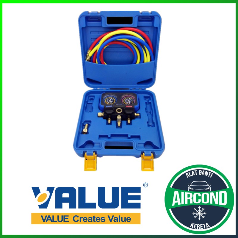 100 ORIGINAL Value Go Cool Manifold Gauge Set Dual Gauge Gas Meter Air