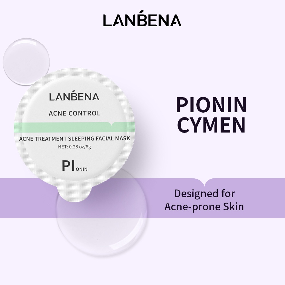 LANBENA Acne Treatment Sleeping Facial Mask PIONIN OCYMEN5OL For