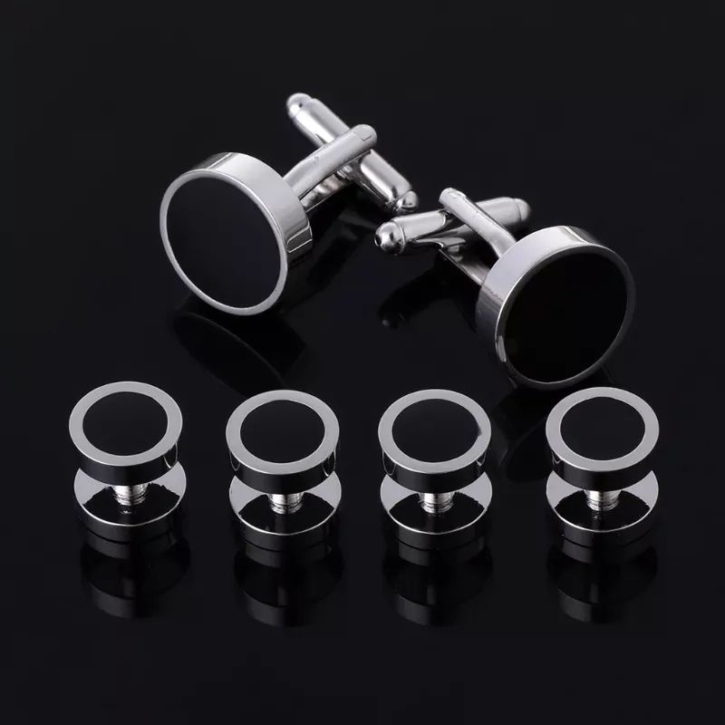 6Pcs Fashion Men's Tuxedo Cufflinks Formal Costume Shirt Studs Cufflinks Set