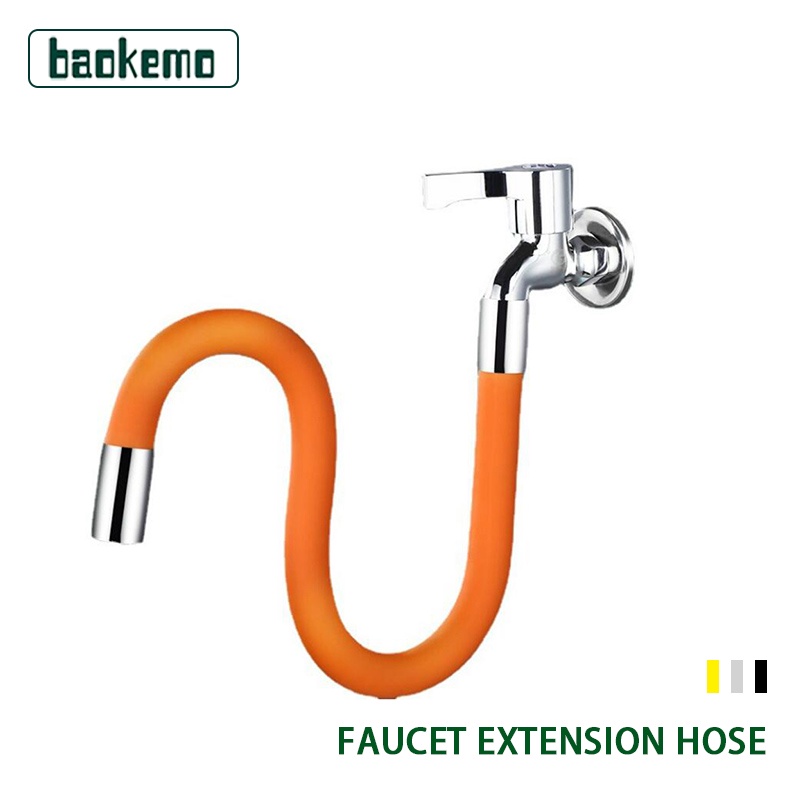 Local Stock Faucet Extension Hose 360 Degrees Silicone Tube Bathroom Extension Water Tap