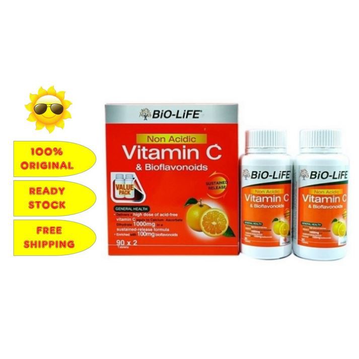 BIOLIFE NON ACIDIC VITAMIN C & BIOFLAVONOIDS 90X2 Shopee Malaysia