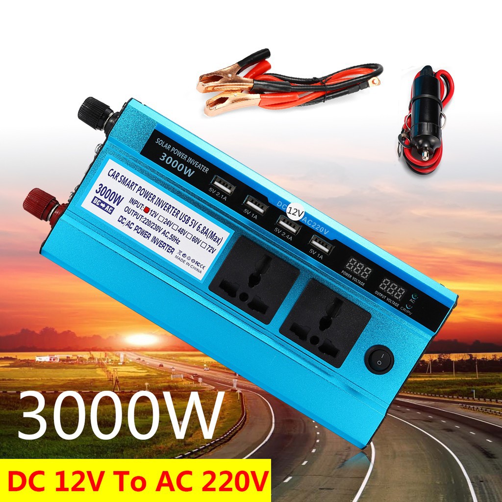 NMengo Hot 3000W Solar Power Inverter DC 12V 24V to AC NMengo Hot 3000W Solar Power Inverter DC 12V 24V to AC