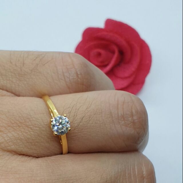 Cincin Batu Permata Emas 916 Shopee Malaysia