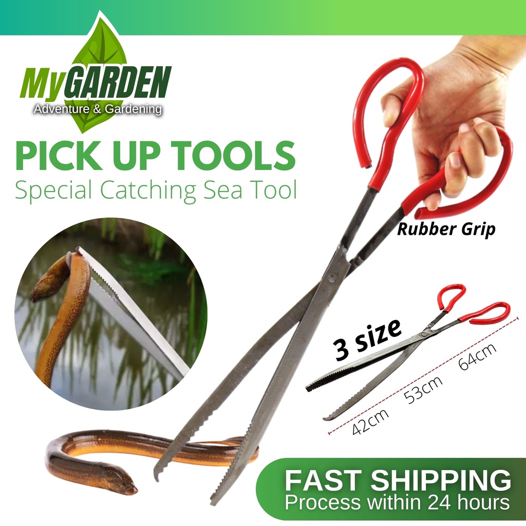 42/53/64cm Pickup Tool stainless steel pliers, antiskid for catching