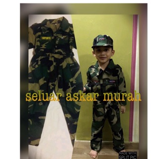 Baju Tentera Kanak Kanak Saiz 8 10 Thn Xl Shj