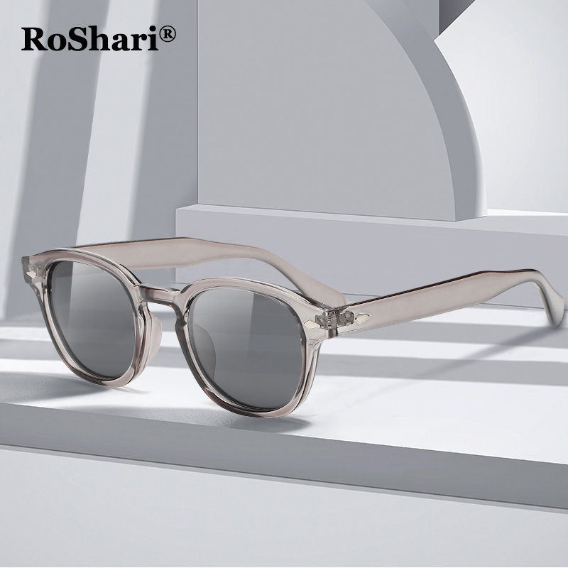Roshari Classic Rivet Polarized Sunglasses Men Women S Round Glasses Anti Glare A100 Shopee