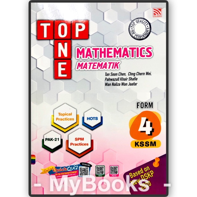 Buy BUKU LATIHAN 2020 TOP ONE MATHEMATICS FORM 4 ( Bilingual