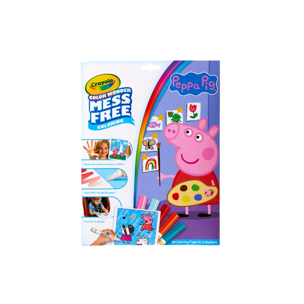 Crayola Color Wonder Mess Free Coloring Peppa Pig 18 Colouring Pages 5 Markers Shopee Malaysia