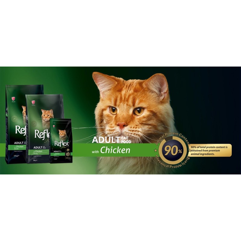 REFLEX ADULT CHICKEN CAT FOOD 15kg made in Turkey Shopee Malaysia