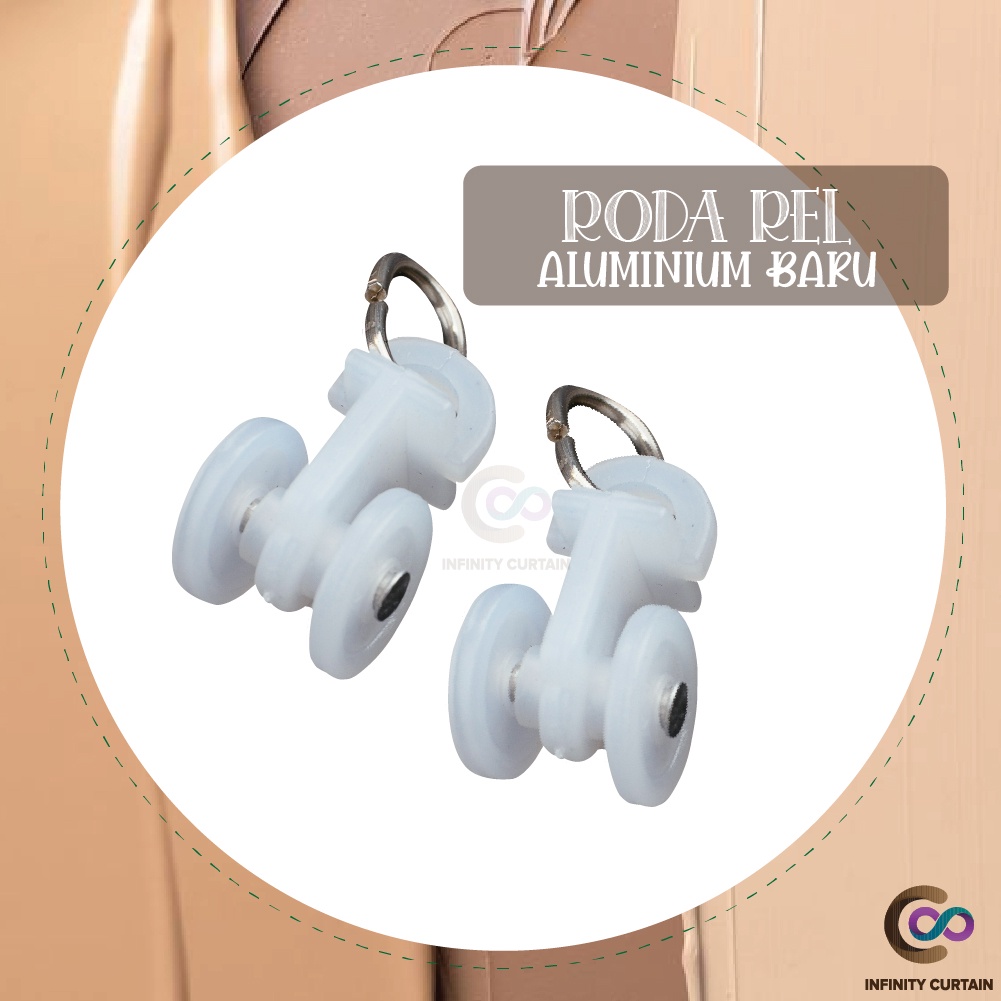 25pcs Roda Rel Aluminium Jenis Baru (Roller For New Styled Aluminium ...
