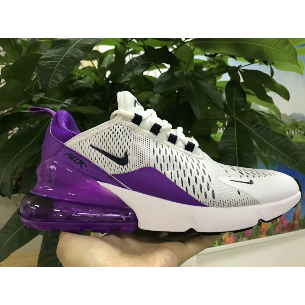 Women S Shoes Nike Air Max 270 White Purple Sports Training Shoes Shopee Malaysia