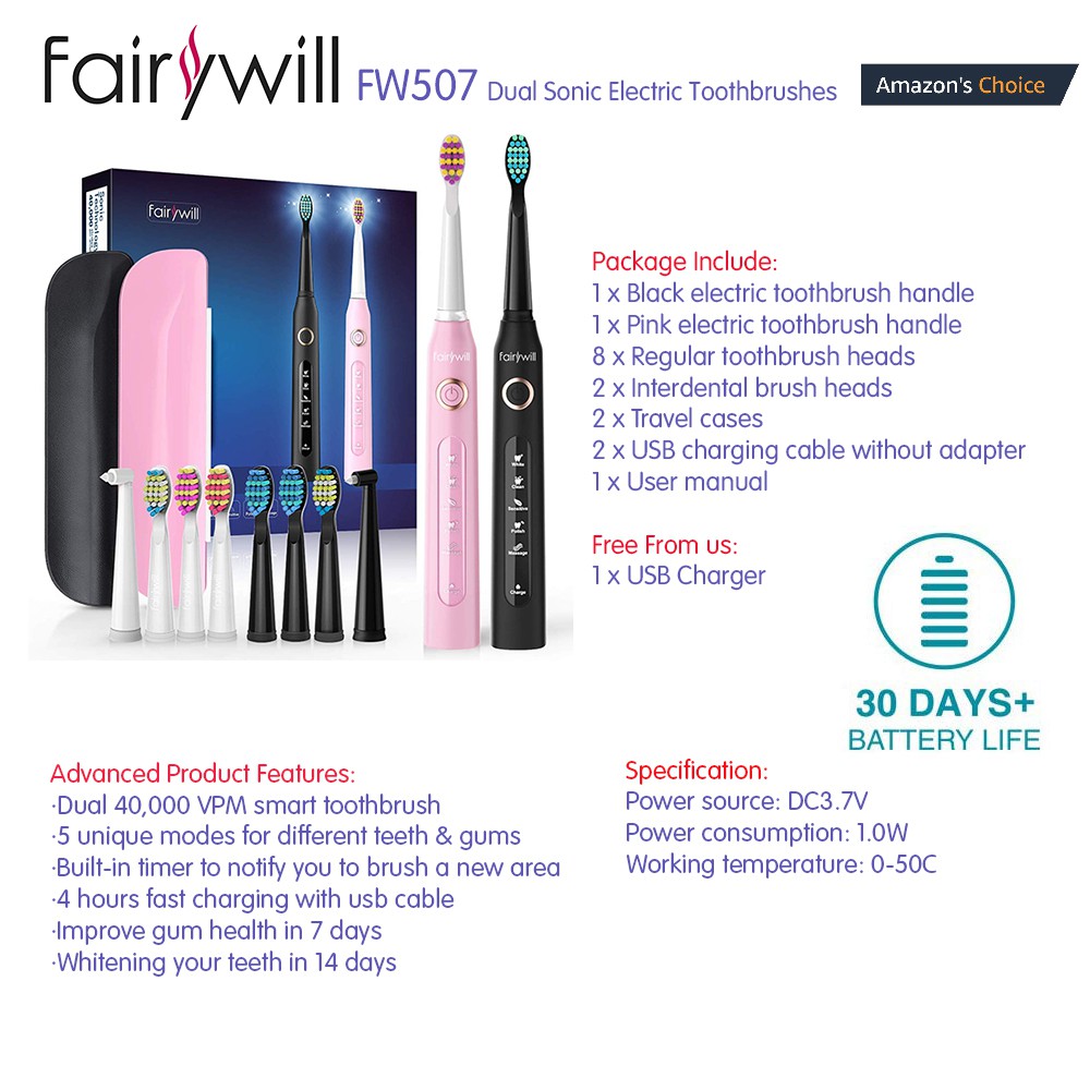 fairywill interdental heads
