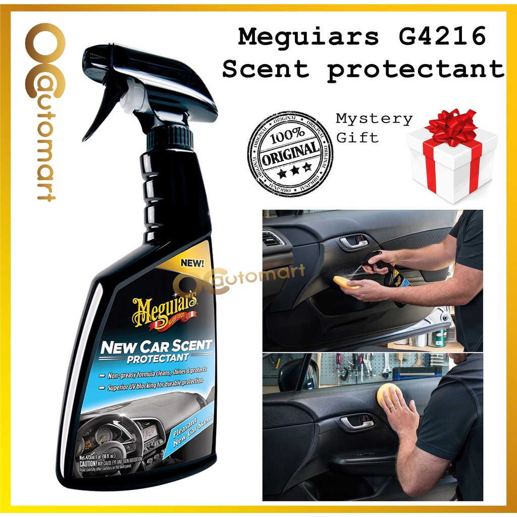 ( Free Gift ) Meguiars G4216 New Car Scent Protectant 473ml Meguiar's Interior Plastic Rubber