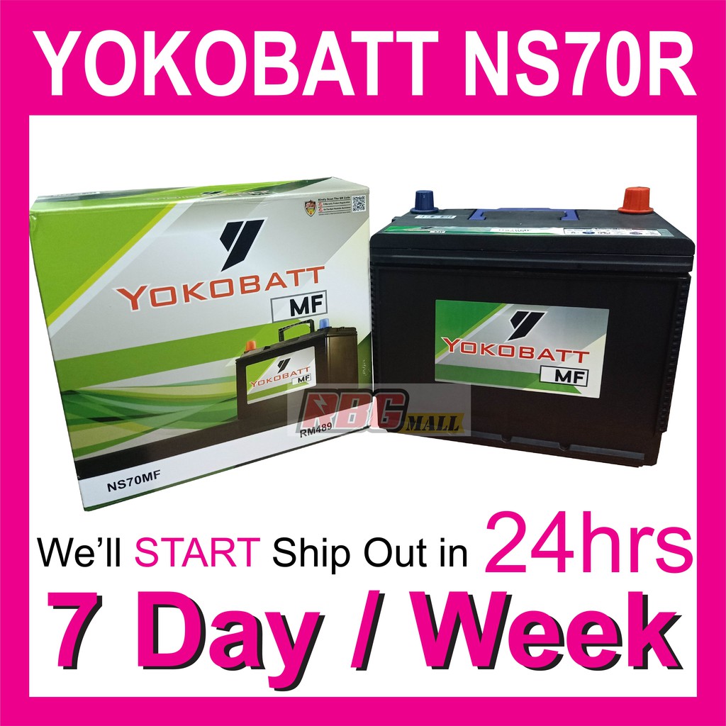 Buy Bateri Kereta Ns70 Ns70r Yokobatt Mf By Yokohama Car Battery Mf For Proton Wira Perdana Gen 2 Persona Putra Seetracker Malaysia