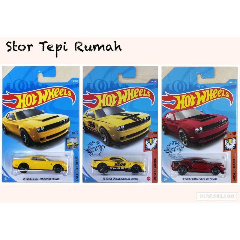 dodge challenger srt demon hot wheels