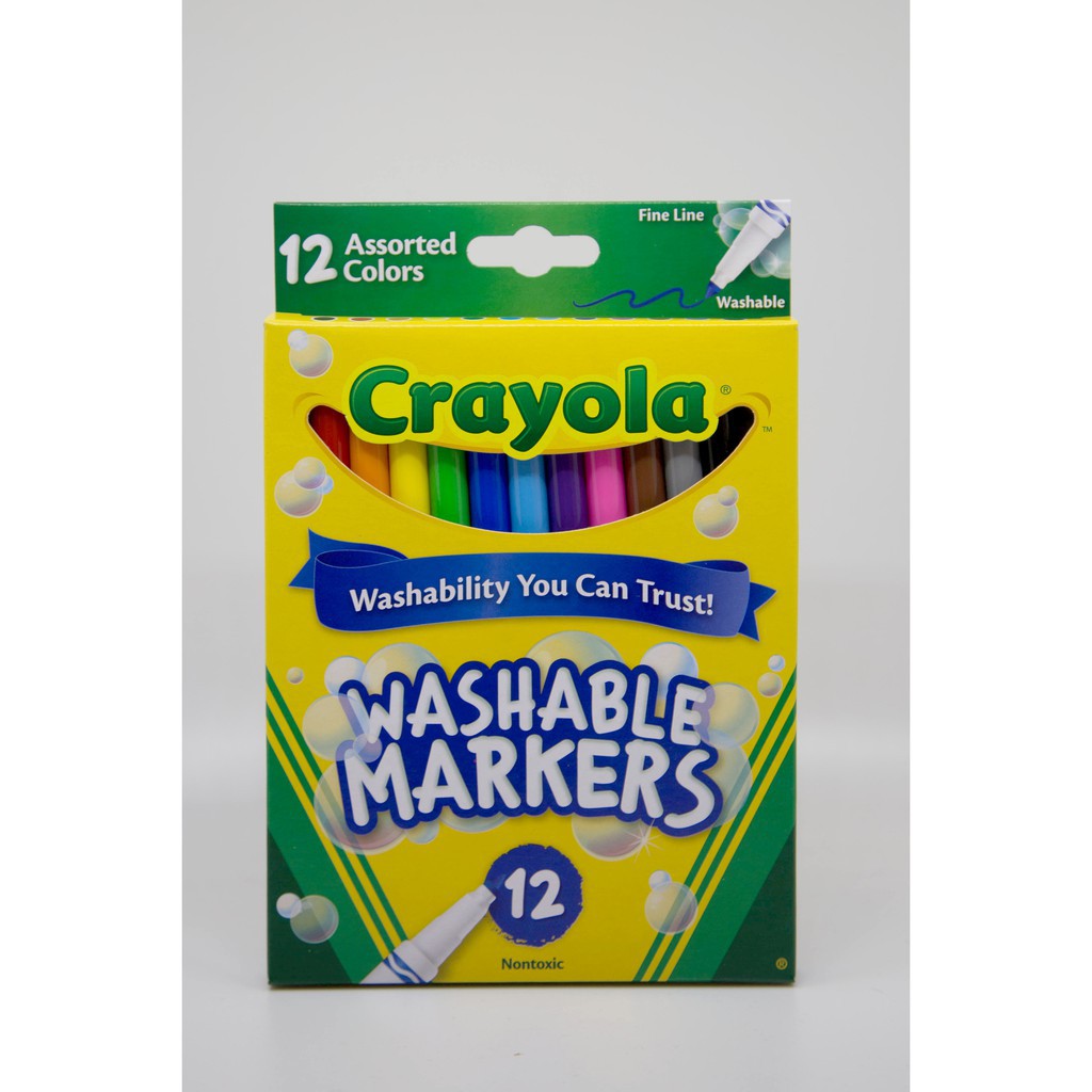 Crayola Markers Fine Line Markers Washable Markers 12 Colour Ready Stock Shopee Malaysia