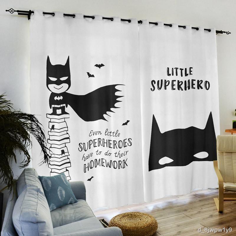 ins Nordic Batman Marvel Cartoon Anime Curtain Korean Style Simple Boy Children S Room Theme Bedroom Shopee Malaysia