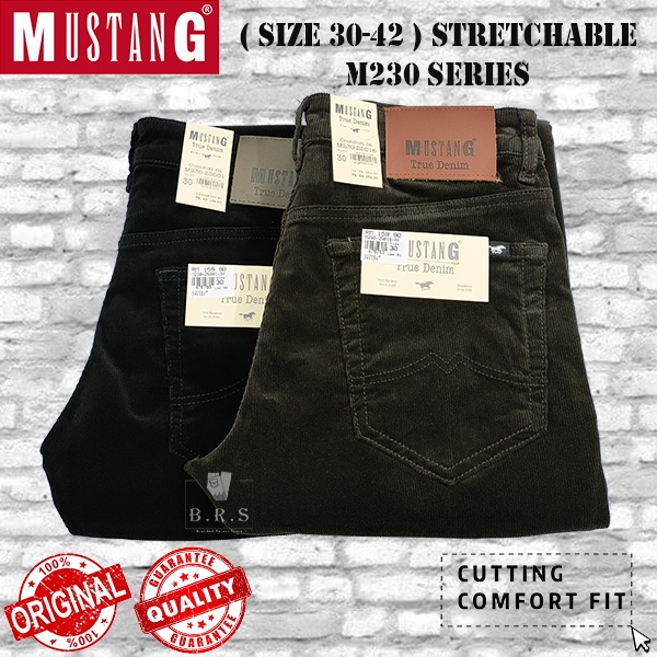 [ MUSTANG ] ( SIZE 30-42 ) MEN'S CLASSIC STRETCHABLE CORDUROY JEANS COMFORT FIT / SELUAR PANJANG LELAKI M230 SERIES