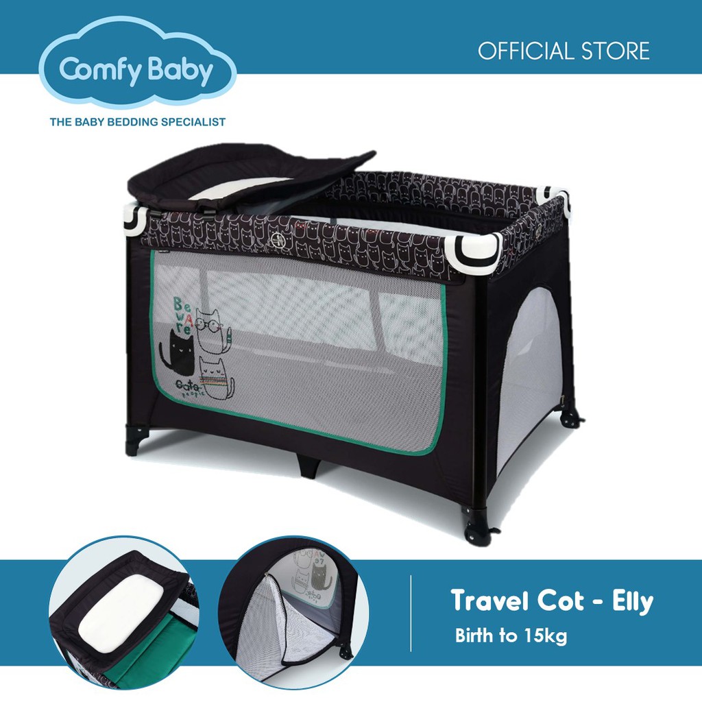 [ FREE Topper ] Comfy Baby Travel Cot / Playpen Elley Shopee Malaysia