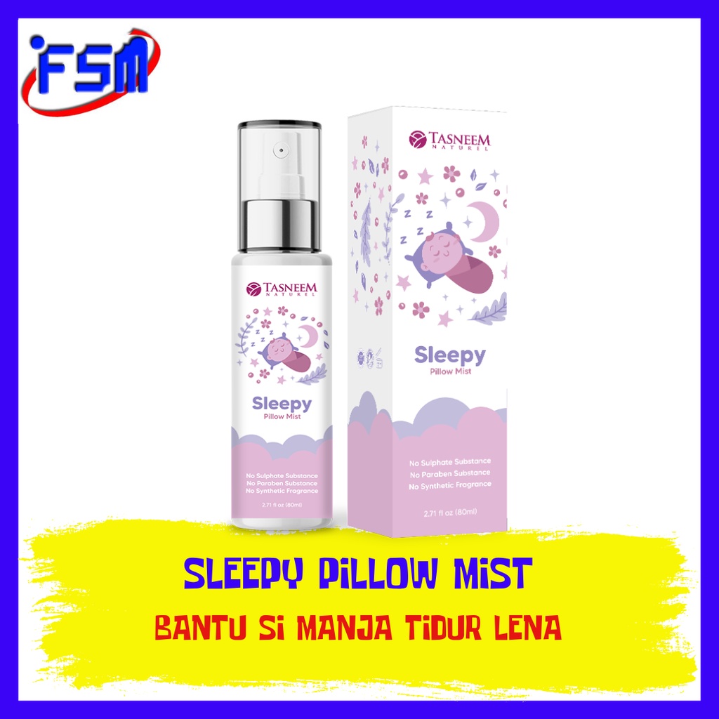 Tasneem Naturel Sleepy Pillow Mist For Baby & Kids Original Mudah Tidur