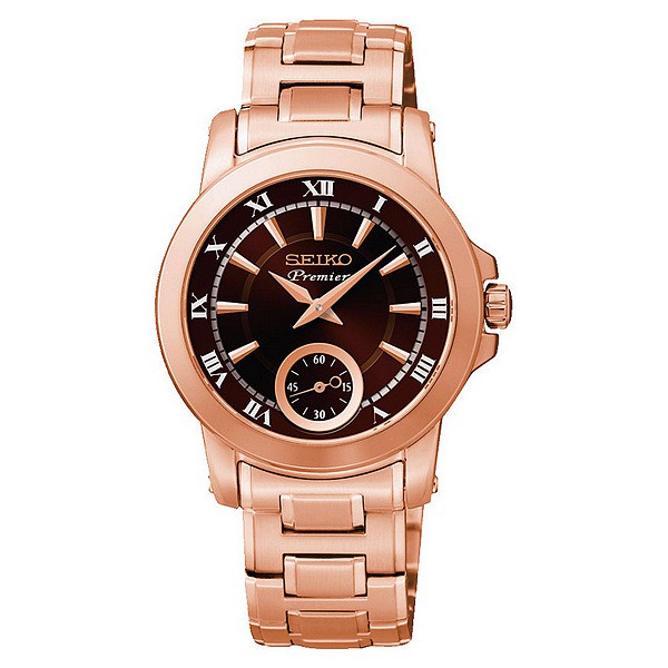 SEIKO PREMIER ROSE GOLD LADIES SMALL SECOND QUARTZ SRKZ64P1 | Shopee  Malaysia