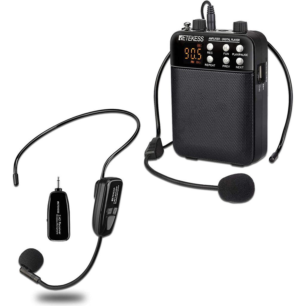 Retekess Tt123 Wireless Microphone Headset 24g Wireless Headset Mic System With Tr619 Portable 1256