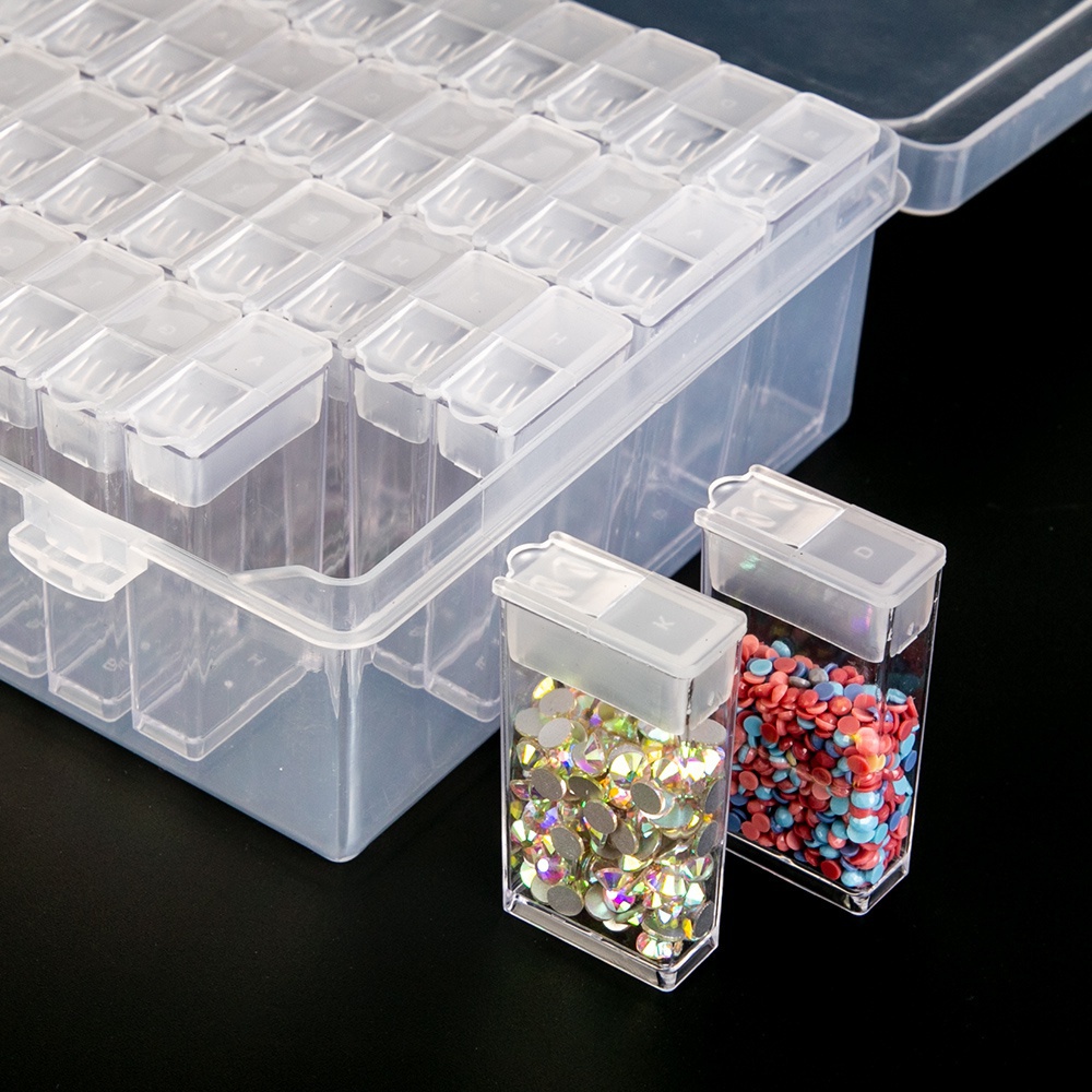 Hardware Build 64/42/24/12/6Slots Diamond Painting Tools Beads Container Rhinestone Embroidery Stone Storage Accessor... - Image 5