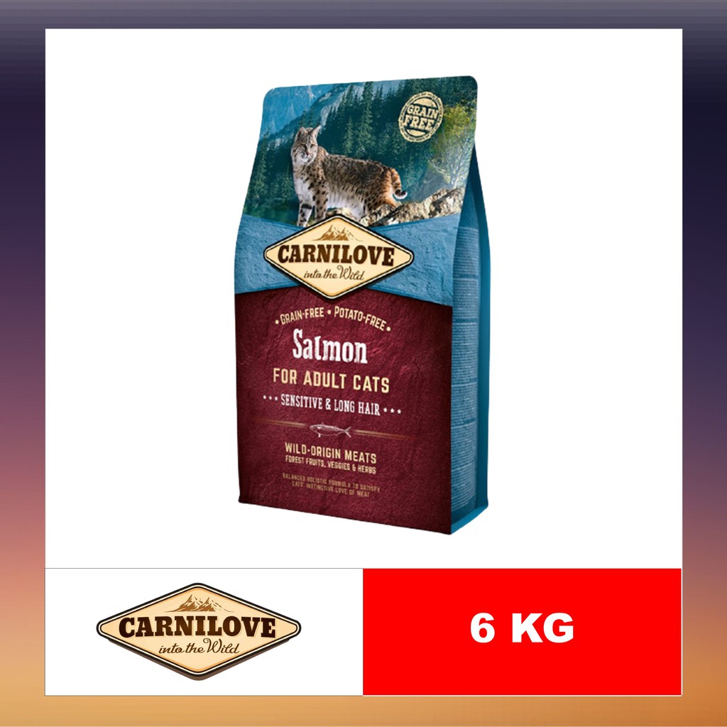 Carnilove Salmon Sensitive Long Hair Cat Food 2kg Shopee Malaysia