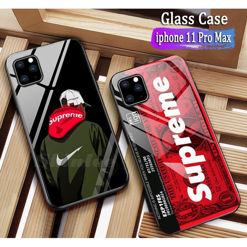 Iphone 11 Iphone 11 Pro 11 Pro Max Tempered Glass Case Supreme Shockproof Cover Shopee Malaysia