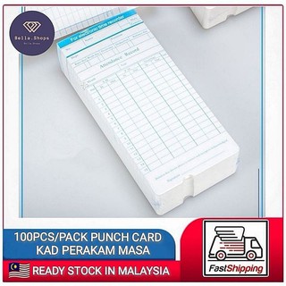 🇲🇾READY STOCK Punch Card For Time Recorder Punch Card Machine / Kad Perakam Masa
