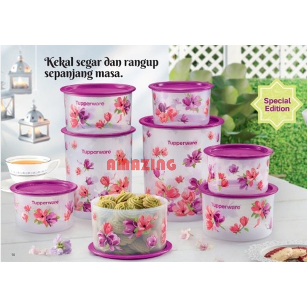 Tupperware One Touch Garden Blooms Canister | Shopee Malaysia