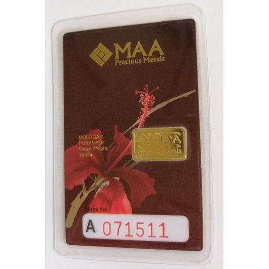 1g GOLD BAR 999 MAA AMETHYST Goldbar Emas 1 Gram Coin Wang&hellip;