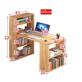 Wooden Study Table With Book Shelf DIY Study Desk Computer 