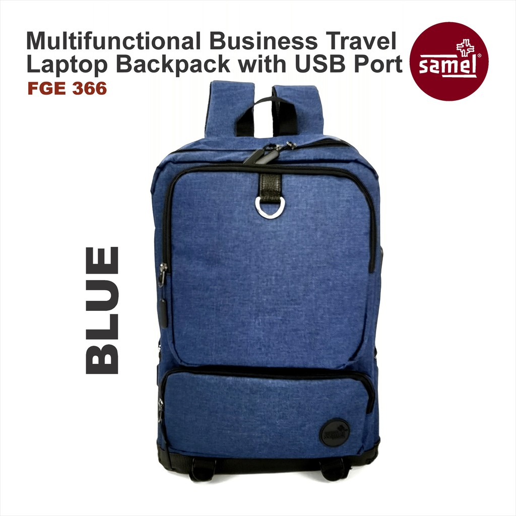 SAMEL FGE 366 MULTI-FUNCTIONAL BUSINESS TRAVEL LAPTOP BACKPACK WITH USB PORT