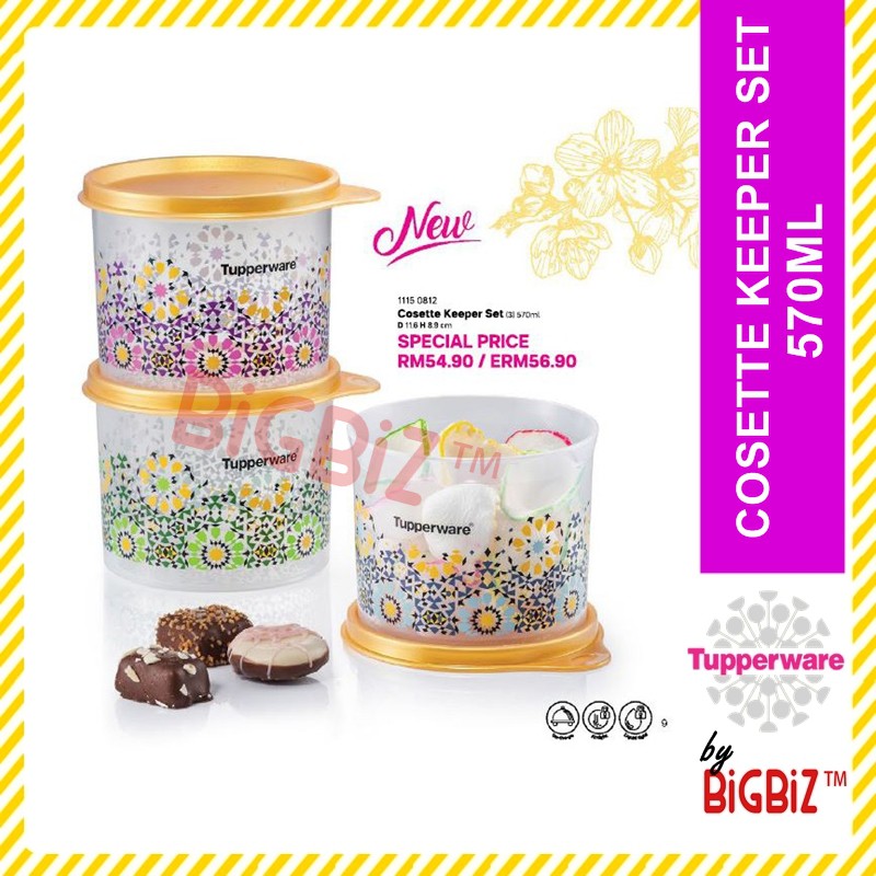 Original TUPPERWARE Cosette Keeper Set 570ml [Ready Stock]