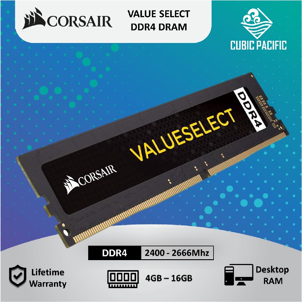 CORSAIR VALUE SELECT 4GB/ 8GB/ 16GB 2400Mhz/2666Mhz DDR4 ...