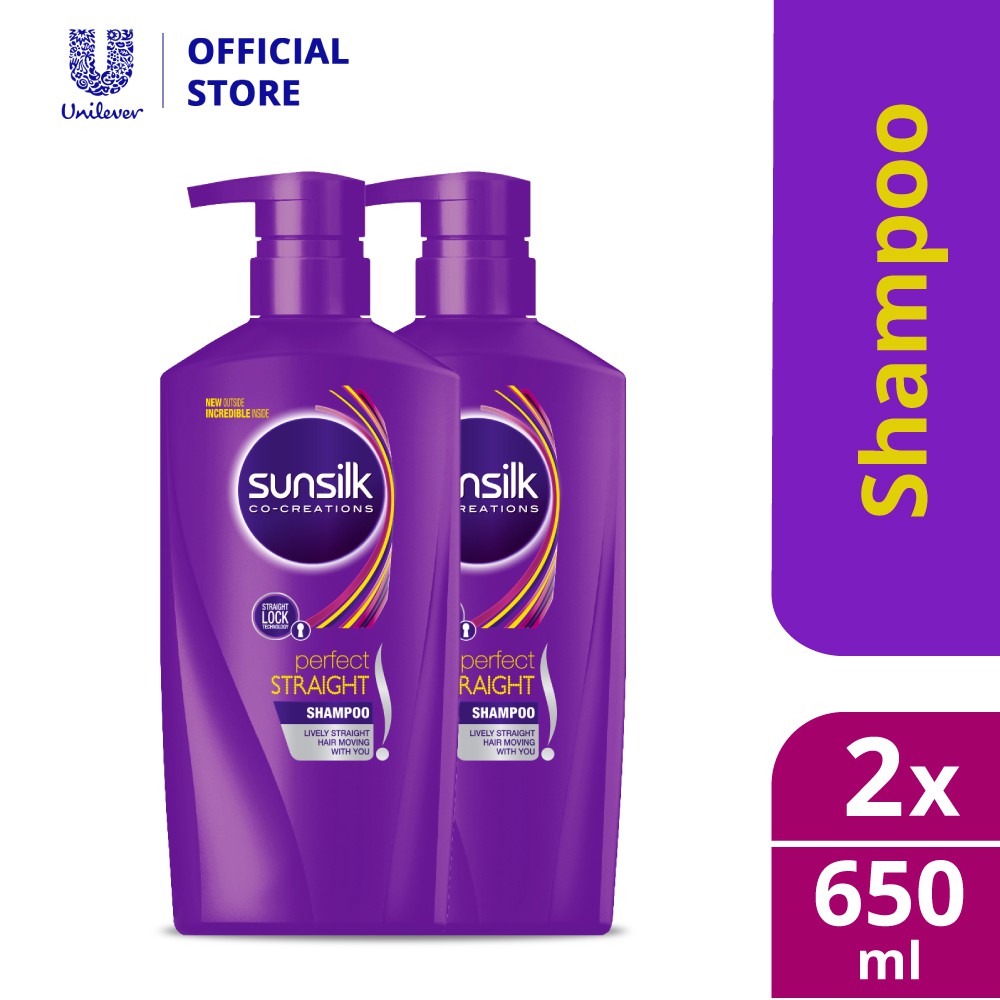 Sunsilk Perfect Straight Shampoo 650ml X 2 Shopee Malaysia