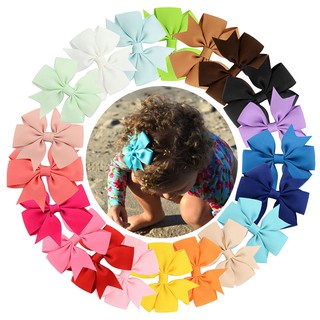 1 PCS Baby Girls Hair Bow Hairpins Grosgrain Ribbon Hair Clips for Kids Toddler