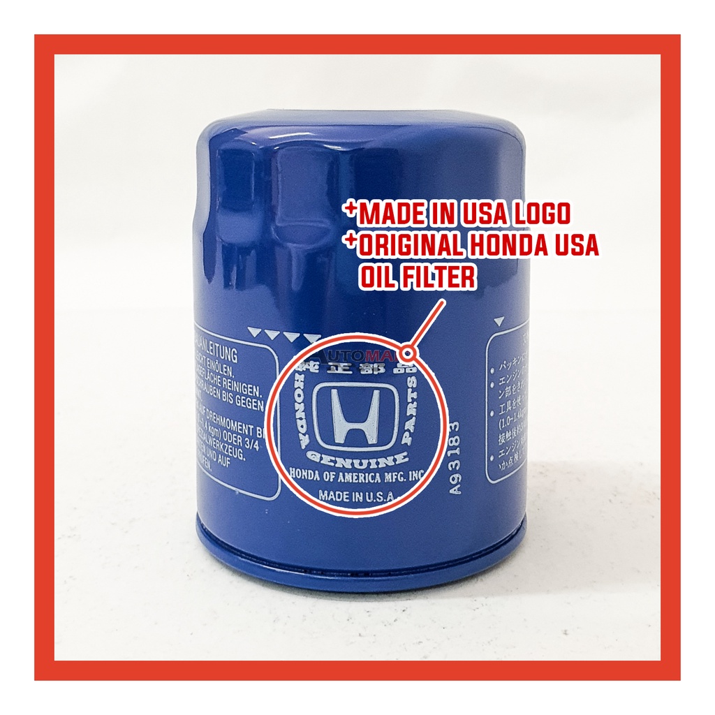 ORIGINAL HONDA OIL FILTER MADE IN USA 15400PLMA02 FOR ALL HONDA CARS