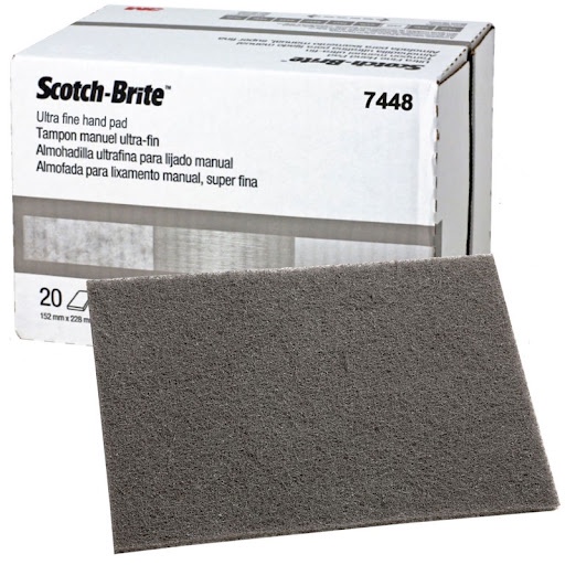 3M Scotch-Brite Ultra Fine Roll / Hand Pad 7448 - 6 inch x 9 inch (5pcs ...