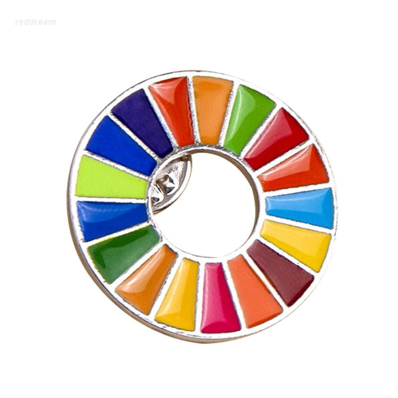 REDD The Sustainable Development Goals Brooch United Nations SDGs Rainbow Pin Badge