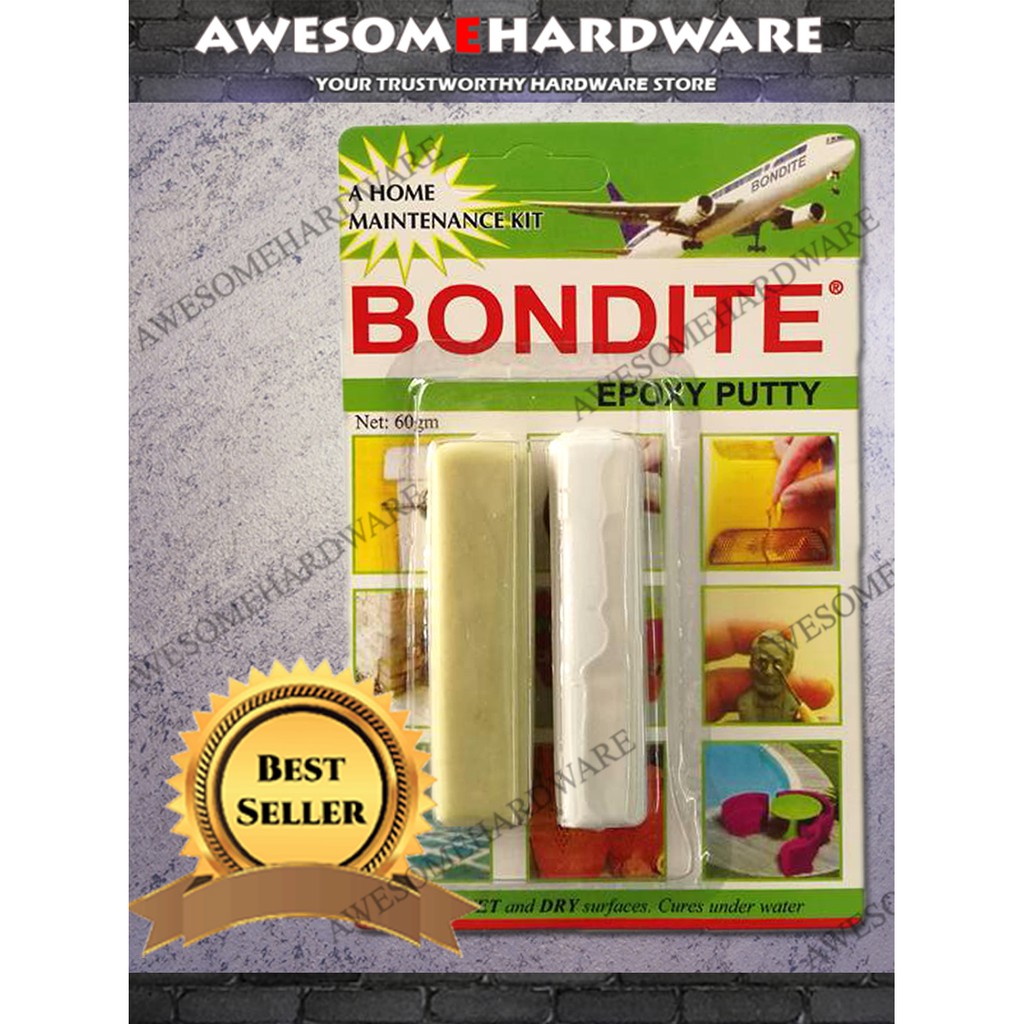 1 SET BONDITE EPOXY PUTTY FILLER GAP FILLER CEMENT FILLER WHITE