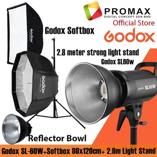 Godox Godox ML30 LED Light CRI96 Lighting Effects Photo Studio+95CM Softbox+2.8M Stand 