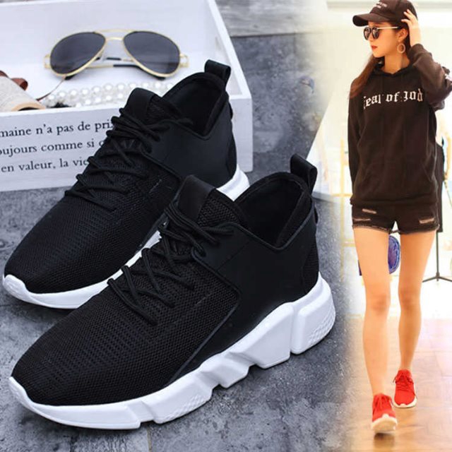 Smelly Sneakers Knitting Young High School Girls Black Waterproof Shoes Insoles Flat Men S Fashion Shopee Malaysia