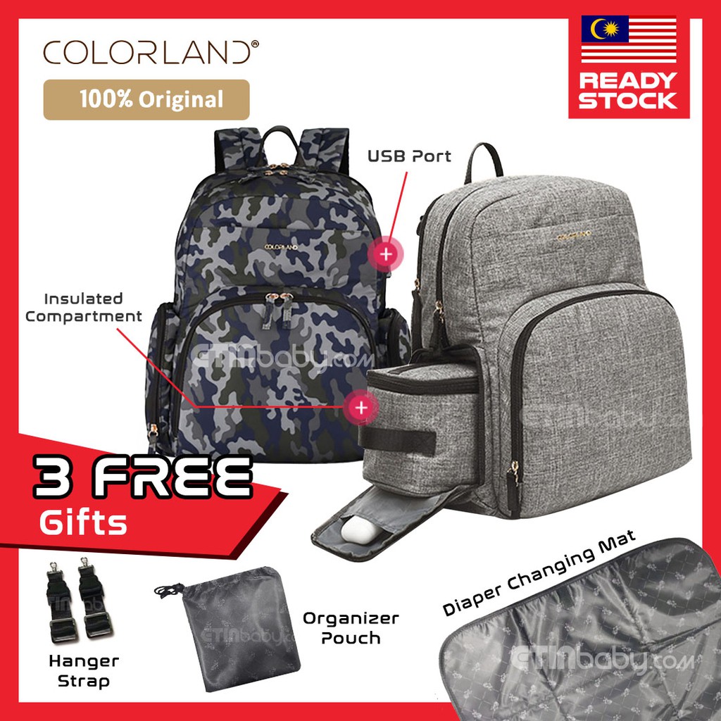 diaper backpack with cooler compartment