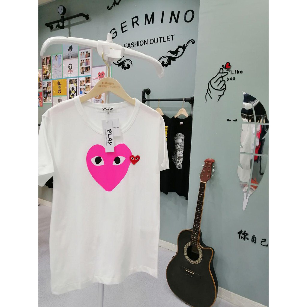 cdg pink heart