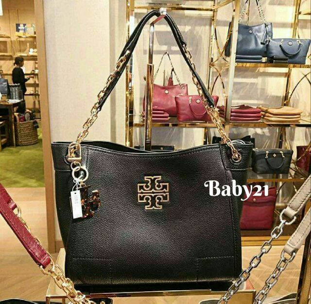 Tory Burch Britten Small Slouchy Tote | Shopee Malaysia