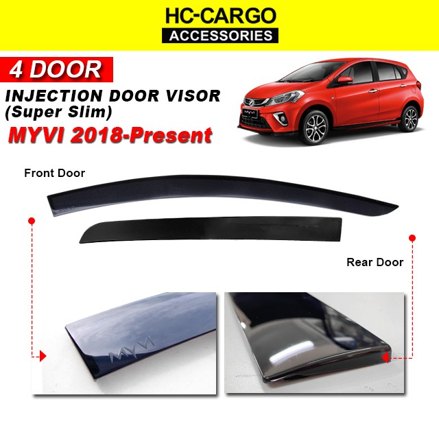 Perodua Myvi 2017 2018 2019 2020 2021 Super Slim Style Anti UV Light Acrylic Door Visor Shopee