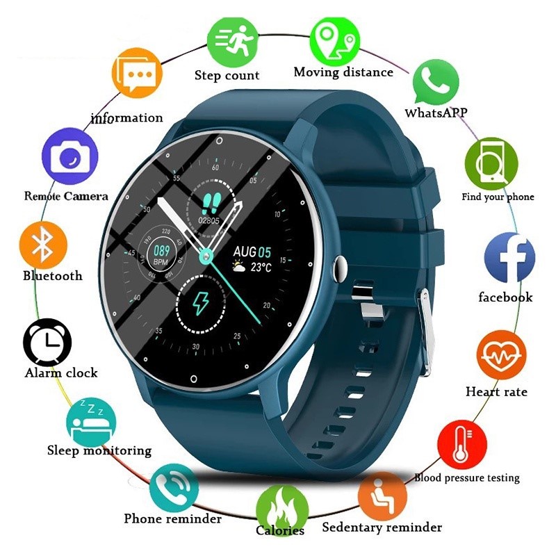 Smart watch Fitness Tracker with 12 Activity Modes IPX6 Waterproof, Support iOS & Android